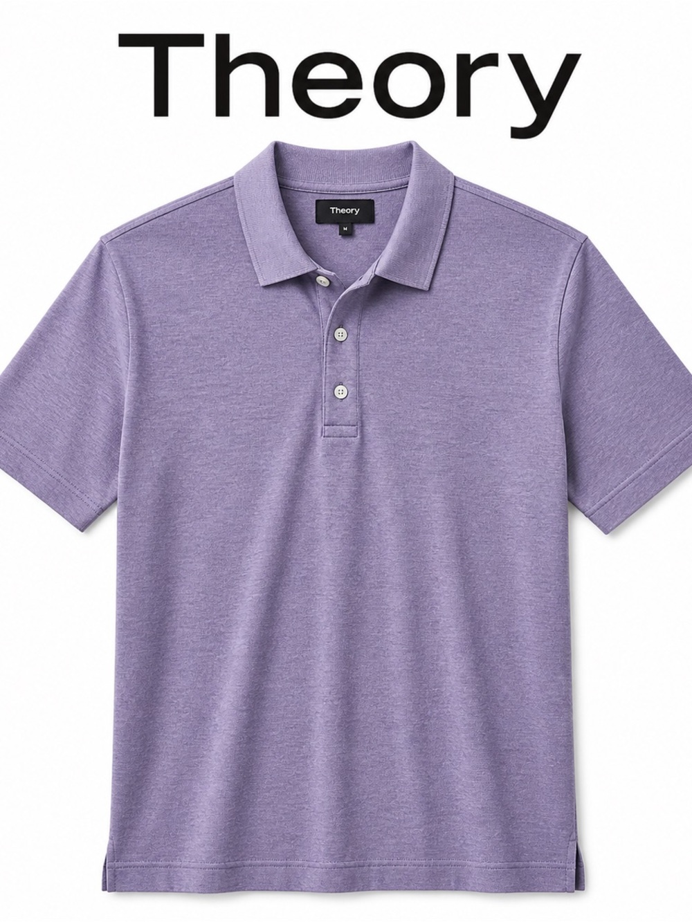 Theory Men's Polo Shirt in Light Purple